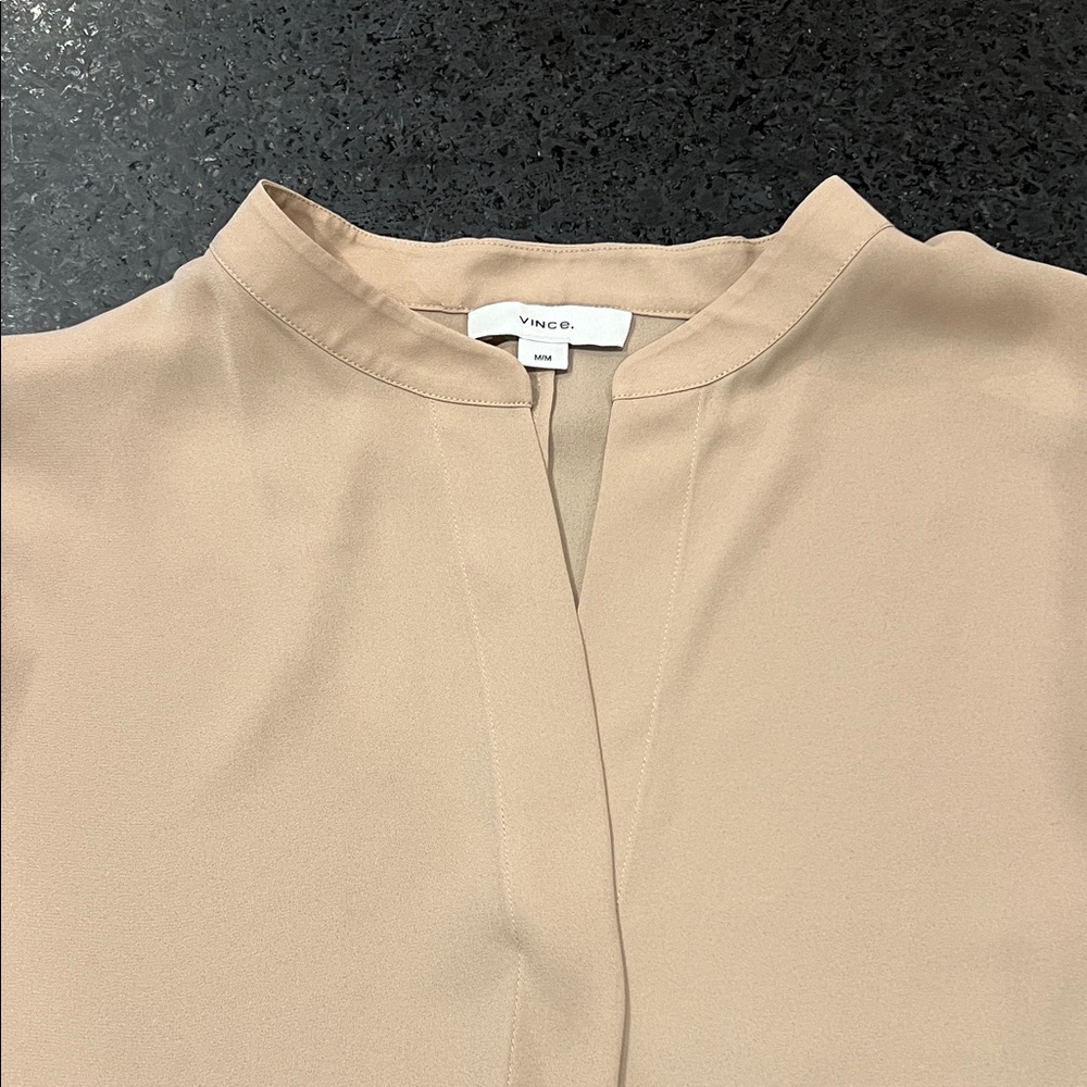 Vince Taupe Blouse